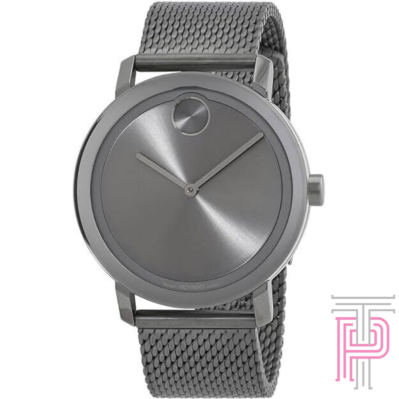 MOVADO 3600902 BOLD EVOLUTION GREY DIAL STAINLESS STEEL MESH BAND MENS WATCH(W44) 